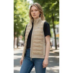 Nike Therma FIT Tan Running Hiking Vest DD6084-206 Women's Small NEW with‎ Tags